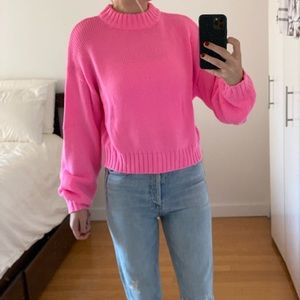 The Fifth Label bright pink knit sweater